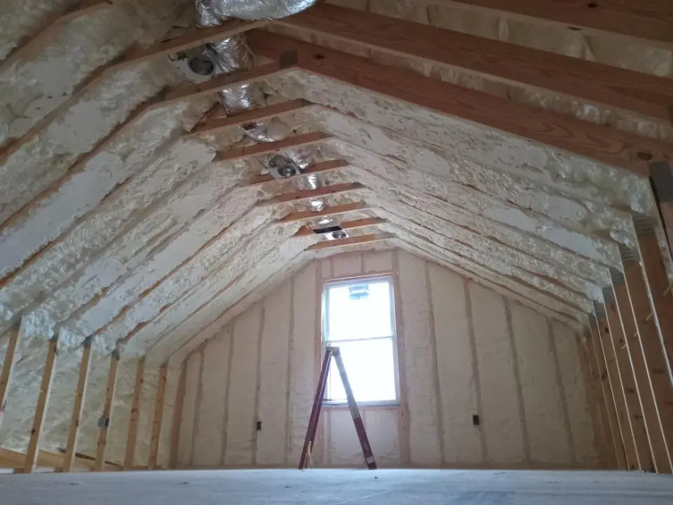 Spray foam roofing application for Crawl Space Insulation project in Mulvane